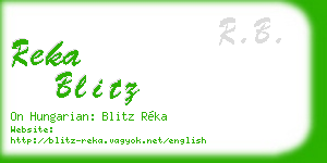 reka blitz business card