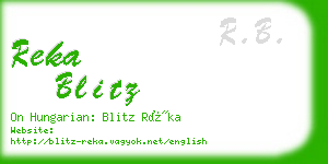reka blitz business card